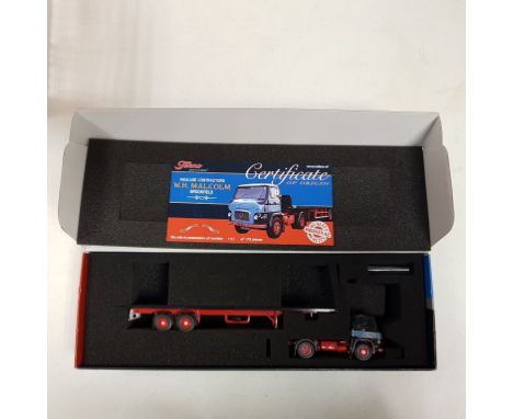 Tekno W H Malcolm Scania Vabis Flatbed - Scale: 1:50 - Model Code: 65465 - Certificate: Yes - Lot Condition: Very good - Mirr