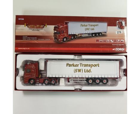 Corgi Parker Transport Scania R Curtainside - Scale: 1:50 - Model Code: CC13737 - Certificate: Yes - Lot Condition: Good - Mi