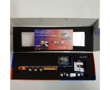 Tekno Kerbey Motors Scania R Series Flatbed - Scale: 1:50 - Model Code: 60953 - Certificate: Yes - Lot Condition: Very good -