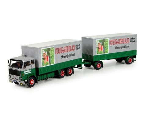 Tekno Combilo Volvo F89 Drawbar Tili Trailer - Scale: 1:50 - Model Code: 70146 - Certificate: Yes - Lot Condition: Very Good 