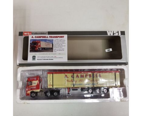 WSI A.Campbell DAF XF 105 Walking Floor - Scale: 1:50 - Model Code: 9367 - Certificate: Yes - Lot Condition: Very good - Mirr