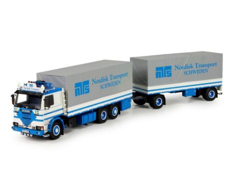 Tekno Nordisk Scania 142 Drawbar Tili Trailer - Scale: 1:50 - Model Code: 70251 - Certificate: Yes - Lot Condition: Very Good