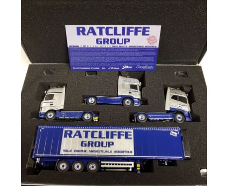 Tekno Ratcliffe Group Set Of 3 Tractor Units Curtainside - Scale: 1:50 - Model Code: 68761 - Certificate: Yes - Lot Condition