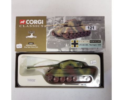 Corgi German Army King Tiger Heavy Tank N/A - Scale: 1:50 - Model Code: 66601 - Certificate: Yes - Lot Condition: Good - Mirr