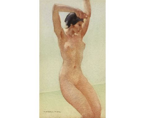 William Russell Flint (British, 1880-1969)Model for a mermaid  signed 'W.RUSSELL FLINT' (lower left); further inscribed and d
