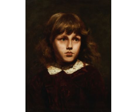 Charles Spencelayh, RMS, HRBSA (British, 1865-1958)Portrait of a girl signed and dated 'CSpencelayh/1889' (lower left)oil on 