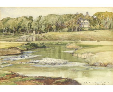 Samuel John Lamorna Birch, RA, RWS, RWA (British, 1869-1955)The Forss River, near Thurso, with Forss House in the distance si
