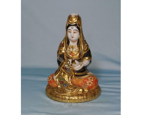 A Japanese satsuma porcelain figure of a princess, 18 cm 