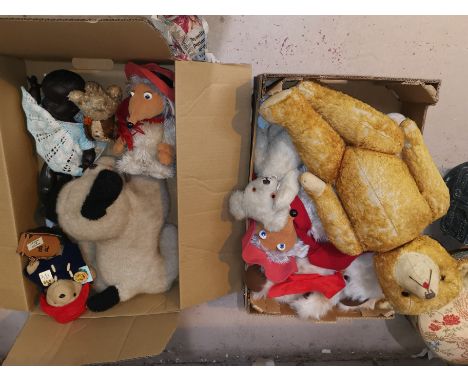 A selection of soft toys to include Wombles; Teddy Bears; Merrythought; etc. 