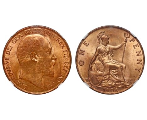 Edward VII (1901-10), bronze Penny, 1906, bare head right, DeS. initials below truncation, EDWARDVS VII DEI GRA: BRITT: OMN: 