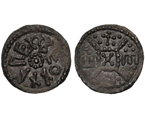 Beonna (749-787), King of East Anglia, silver Sceat, reformed Sceatta coinage, moneyer Efe, pellet at centre of ring of eight