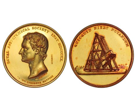 Royal Astronomical Society, gold prize medal by William Wyon, awarded to Albert T. Price, geophysicist and mathematician who 