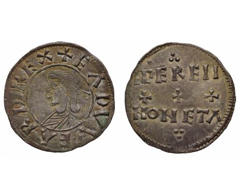 Edward the Elder (899-924), silver Penny, portrait type, moneyer Igere, crude draped diademed bust left, Latin legend with in