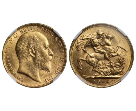 g Edward VII (1901-1910), Sovereign, 1904-P, Perth Mint, bare head right, De S. below truncation, EDWARDVS VII D: G: BRITT: O