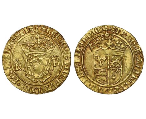 Henry VIII (1509-47), gold Crown of the Double Rose, issued at Five Shillings in 22 carat gold, second coinage (1526-44), Lon