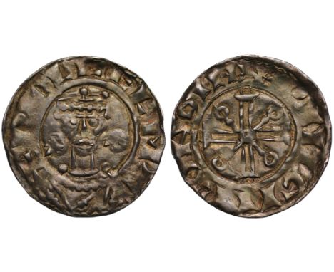 William II (1087-1100), silver Penny, two stars / voided cross type (1092-95?), Southwark Mint, moneyer Wulfgar, facing crown
