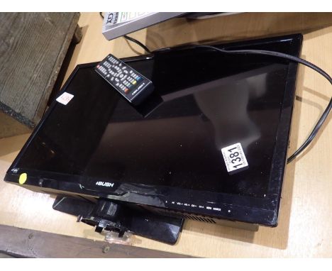 Bush 20 inch LED TV with remote. Not available for in-house P&PAll electrical items in this lot have been PAT tested for safe