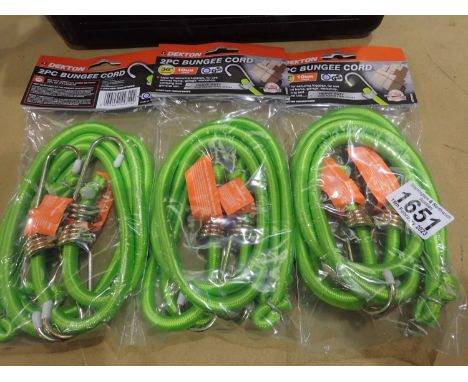 Three pairs of 36 inch bungee cords. P&amp;P Group 1 (£14+VAT for the first lot and £1+VAT for subsequent lots) 