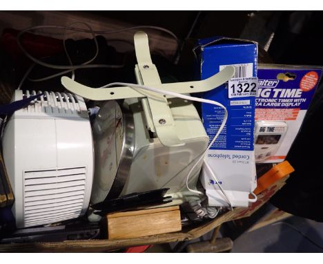 Mixed items to include a bronzed fish. Not available for in-house P&PAll electrical items in this lot have been PAT tested fo