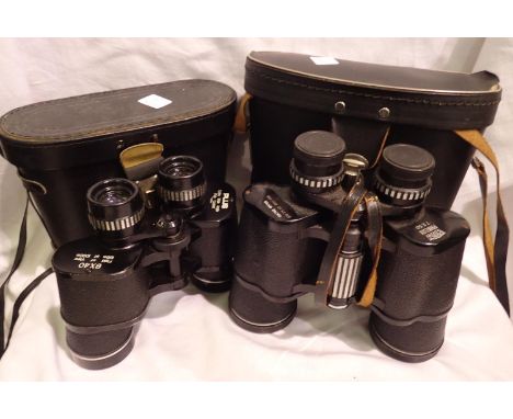 Two pairs of binoculars, cased. P&amp;P Group 2 (£18+VAT for the first lot and £3+VAT for subsequent lots) 