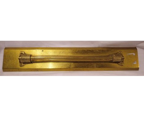 J Casartelli &amp; Sons brass ruler. P&amp;P Group 2 (£18+VAT for the first lot and £3+VAT for subsequent lots) 