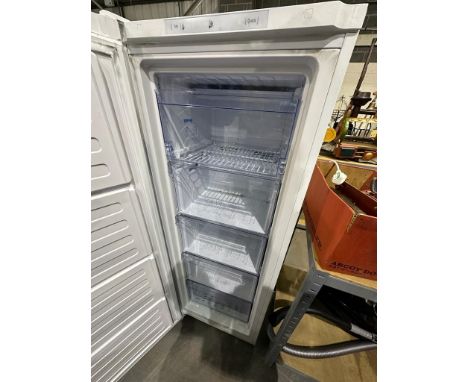 Tall freestanding freezer, 60 x 60 x 145 cm H. Not available for in-house P&PAll electrical items in this lot have been PAT t