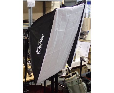 Two Kshioe soft photography light boxes. Not available for in-house P&PAll electrical items in this lot have been PAT tested 