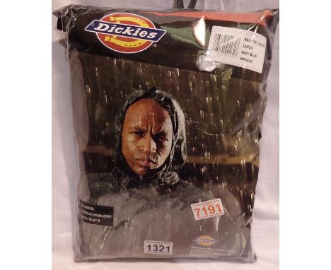 Dickies large mens blue Raintight jacket new old stock. P&amp;P Group 1 (£14+VAT for the first lot and £1+VAT for subsequent 