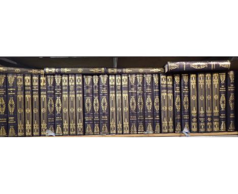 Blue leather bound books with gilt detailing by Heron books. P&amp;P Group 3 (£25+VAT for the first lot and £5+VAT for subseq