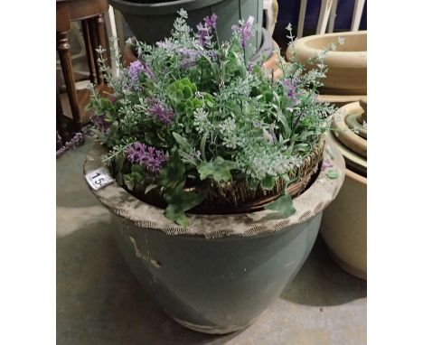Mixed ceramic garden pots. Not available for in-house P&amp;P 
