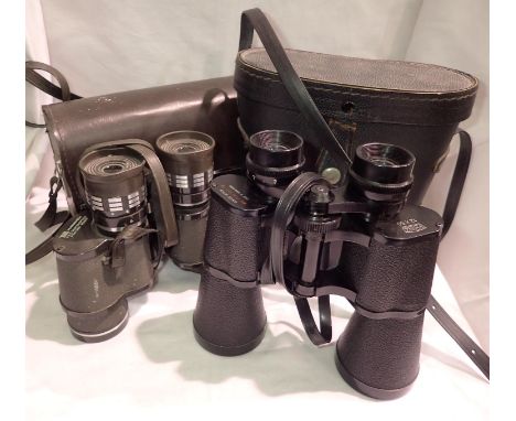 Two pairs of binoculars, both cased. P&amp;P Group 2 (£18+VAT for the first lot and £3+VAT for subsequent lots) 