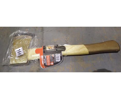 New and unused 1.5lb wood handled axe. P&amp;P Group 1 (£14+VAT for the first lot and £1+VAT for subsequent lots) 