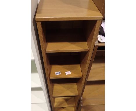 Oak effect six shelf CD rack, 30 x 30 x 170 cm H. Not available for in-house P&amp;P 