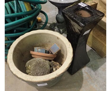 Mixed ceramic garden pots. Not available for in-house P&amp;P 