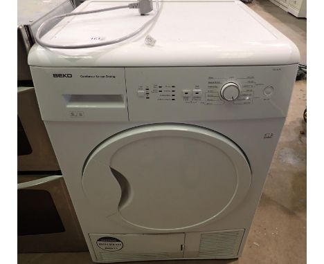 Beko condenser dryer DCU8230. Not available for in-house P&PAll electrical items in this lot have been PAT tested for safety 