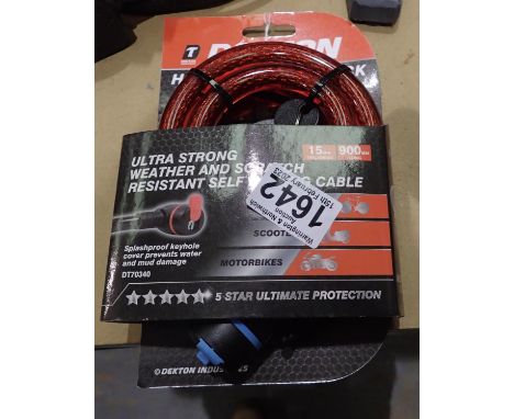 New and unused 900 mm bike lock. P&amp;P Group 1 (£14+VAT for the first lot and £1+VAT for subsequent lots) 