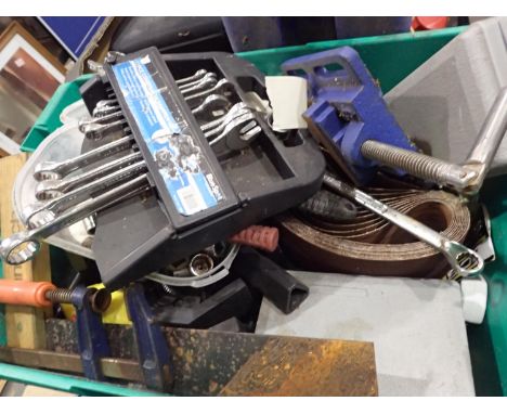 Mixed hand tools including spanners. Not available for in-house P&amp;P 