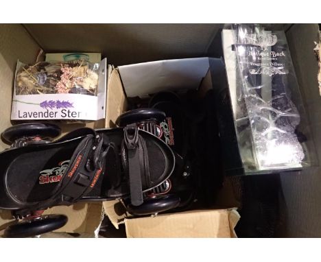 Box of mixed items, mainly new packets of potpourri. P&amp;P Group 2 (£18+VAT for the first lot and £3+VAT for subsequent lot