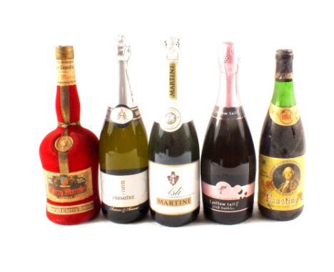 Beverages to include cherry brandy, sparkling wine, 2015 Cotes du Rhone villages etc