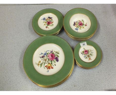 Various Royal Worcester Miranda plates