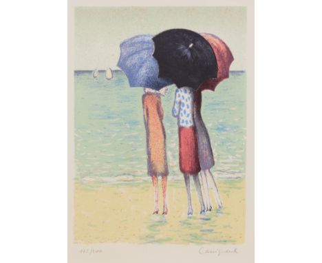 Jean-Pierre Cassigneul, French b.1935- At the Beach; lithograph in colours on wove, signed in pencil and numbered 175/200, sh