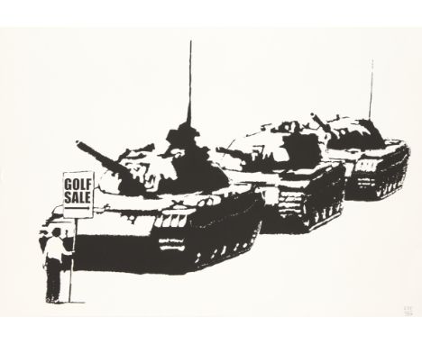 Banksy, British b. 1974- Golf Sale, 2003; screenprint on wove, numbered from the edition of 750 in pencil, published by Pictu