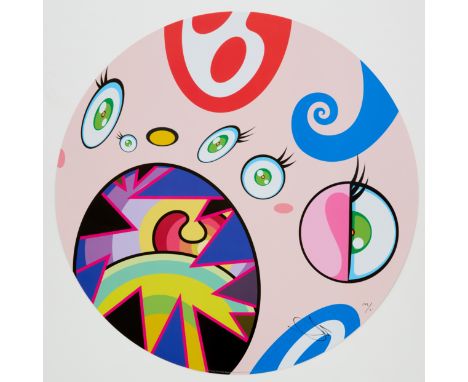 Takashi Murakami,  Japanese b.1962-We are the jocular clan, 2018;offset lithograph on wove,  signed in black pen, numbered 14