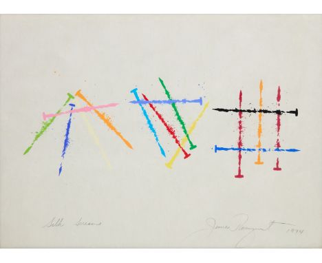 James Rosenquist,  American 1933-2017,Silk Screams, 1974;screenprint in colours on Japan nacre wove,  titled and signed in pe