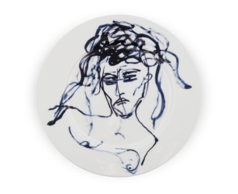 Tracey Emin CBE RA,&nbsp;British b.1963-&nbsp;Untitled, 2023;&nbsp;silkscreen on fine bone china plate,&nbsp;from the open ed