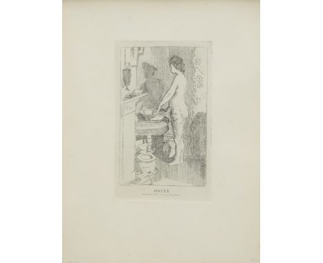 Walter Richard Sickert RA RBA,  British 1860-1942,   Sally;monochrome etching on wove,  numbered 7046 and inscribed 'DR' in p