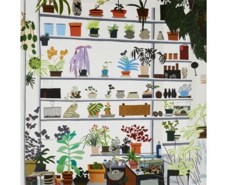 After Jonas Wood,&nbsp;American b.1977-&nbsp;Large Shelf Still Life, 2017;&nbsp;offset lithographic poster,&nbsp;published by