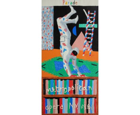 David Hockney OM CH RA, British b.1937-Parade, 1981;screenprint poster in colours on wove, from the unnumbered edition of 150