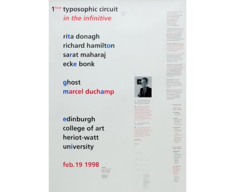 Richard Hamilton CH, British 1922-2011, and others,Typosophic Circuit in the infinitive, 1998;offset lithograph in colours,  