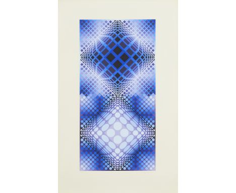 Victor Vasarely,&nbsp;Hungarian/French 1906-1997,&nbsp;Dell-Dell, 1976;&nbsp;screenprint in colours on wove,&nbsp;signed and 